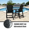 thumbnail image 2 of Tall Adirondack Chairs Set of 2，HDPE Outdoor Adirondack Barstools with Double Connecting Tray Patio Stools Weather Resistant for Outdoor Deck Lawn Pool Backyard,Black, 2 of 7