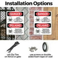 thumbnail image 3 of (2 Pack) Chlorine Hazard Area Bilingual OSHA Danger Sign 18 Inch X 24 Inch Plastic Sign, Weather Resistant, UV Protected for Workplace, Business, and Construction Site, Made in the USA, 3 of 8