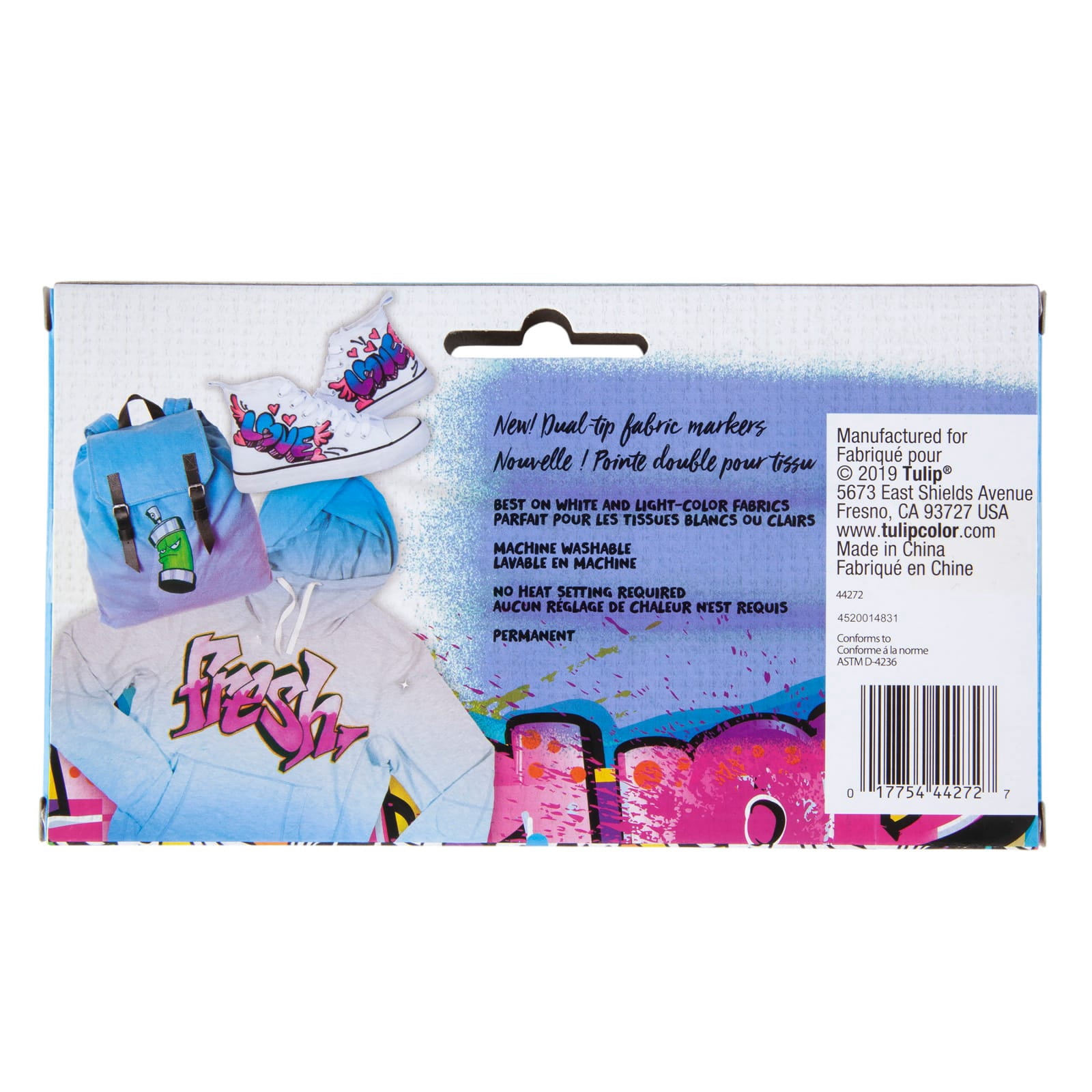 Tulip Graffiti Fabric Markers Bright , 12 Packs: 6 ct. (72 total)