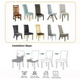 thumbnail image 4 of 4Pcs Dining Chair Covers Stretch Chair Covers Chair Slipcover Chair Covers For Dining Room Home Restaurant -Style1;, 4 of 5