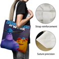 thumbnail image 3 of EGmoda: Monsters at Work Bolso de tela con estampado de lienzo para mujer, bolsa de compras reutilizable y estética, con cremallera interior, regalo para mujer, 35 × 40 cm., 3 of 6