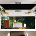 thumbnail image 3 of Green Plant Mouse Pad Desk Mat XL Extended Large Gaming Desk Pad Mousepad, Fresh Leaves Bookshelf Computer Laptop Keyboard and Mouse Mat, Desktop Protector Mat for Office and Home 31.5x11.8 in, 3 of 6