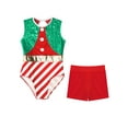 thumbnail image 3 of Miutii Girls Christmas Leotards with Shorts Gymnastics Performance Dance Party Outfits Holiday Festive Suit Red 12, 3 of 5