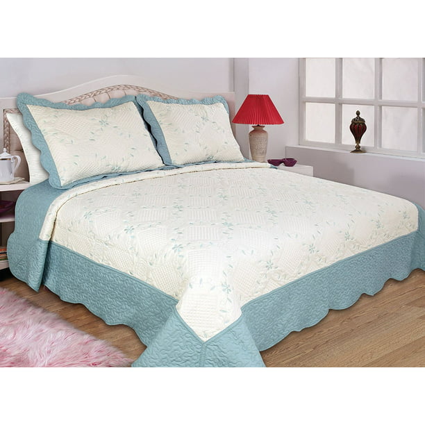 2pc Reversible Quilt Set Bedspread, Twin Bedspread Dimensions