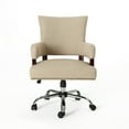 thumbnail image 5 of May Traditional Fabric Adjustable Swivel Home Office Chair, Wheat and Chrome, 5 of 9