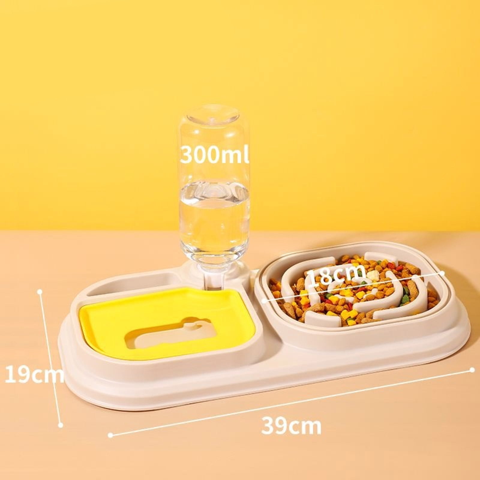 Dog Bowl Treat Feeder with Water Dispenser Slow Feeding Bowl for Cats Digestive Prevent Feeder Watering Supply
