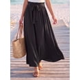 thumbnail image 5 of Cueply Skirts for Women Summer Long Maxi Skirt Elastic High Waist Tie Fashion Beach Dress with Pockets, 5 of 8