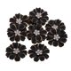 thumbnail image 4 of 10 unids Botón de flor adornos de cristal flatback Sunnimix negro + Rhinestone, 4 of 8