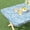 Baby Blue, variant on Rectangle Vinyl Tablecloth, Fitted Table Cover, 100% Waterproof, Elastic Edge, Flannel Backing, Plastic Table Cloth Fit 5 Foot Folding Tables for Picnic, Camping, Outdoor (30x60 inch)