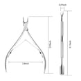 thumbnail image 2 of Cuticle Trimmer with Cuticle Pusher Cuticle Nipper Professional Grade Stainless Steel Cuticle Remover Cutter Durable Pedicure Manicure Tools, 2 of 5
