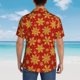 thumbnail image 4 of Fotbe Christmas With Gold Snowflakes Camisa Hawaiana para Hombre Unisex – Camisa Casual de Verano con Botones de Manga Corta de Algodón y Lino,Small, 4 of 7