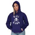 thumbnail image 3 of Girl Gang Punk Kittycat Crossbones Women Plus Size Hoodie Brisco Brands 2X, 3 of 4