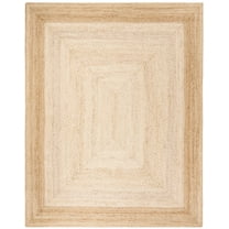 SAFAVIEH Natural Fiber Leo Geometric Area Rug, Natural/Ivory, 10' x 14'