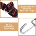 thumbnail image 2 of Bungee Cords Heavy Duty Adjustable with Hooks Set,80" Long Flat Heavy Duty Elasticity Straps,with Length Adjustment Metal Buckle Luggage Elastic Rope,for Moving Heavy Duty Cargo (Red 4 Pack), 2 of 6