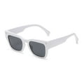 thumbnail image 3 of XASZHN Unisex Retro Fashion Street Shot Sunglasses PC Frame Square Rice Stud Design White_003 One Size, 3 of 3
