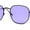 Black - Purple, variant on Hipster Pop Color Lens Rectangle Retro Victorian Metal Rim Sunglasses Black Purple