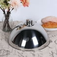 thumbnail image 3 of Stainless Steel Food Cover Stainless Steel Dome Serving Dish Cover Lid Dustproof Protect Cover to Keep Food Warm for Hotel Buffet Restaurant 12.5in, 3 of 9