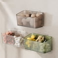 thumbnail image 1 of Bowayaoa Wall Mounted Shower Rack Bathroom Shelf Organizer, Transparent Plastic Toothbrush Holder Adhesive Storage Box for Kitchen Cabinet, Shower Room, Toothpaste, 1 of 7