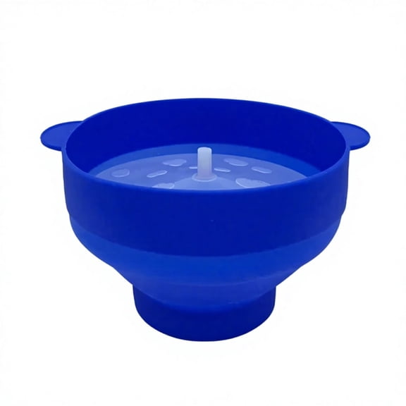 Silicone Microwave Popcorn Popper with Lid - Collapsible Bowl for Healthy Home Movie Night