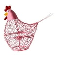 thumbnail image 2 of CQCYD under $5 Egg Basket, Iron Wire Egg Storage Basket, Kitchen Chicken Shape Egg Holder Countertop Decor, Rustic Farmhouse Fruit Vegetable Basket, Lockable Hanging Pantry Storage, 2 of 7