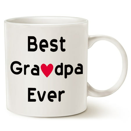 Fathers Day Gifts Christmas Gifts Best Grandpa Coffee Mug - Best Grandpa Ever - Unique Christmas or Birthday Gifts Idea for Grandpa Grandfather Granddad Grandpapa Cup