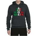 thumbnail image 2 of Wild Bobby Mexican Queen Latin Pride Unisex Graphic Hoodie Sweatshirt, Heather Black, XX-Large, 2 of 5