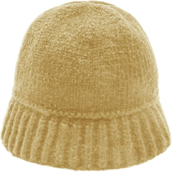 CoCoMangos Womens Mens Autumn Winter Knit Cloche Hats Handmade Solid Color Fisherman Caps Foldable Floppy Crochet Bucket Hats