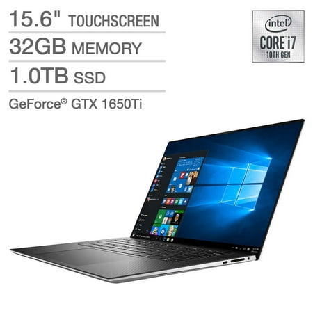 Dell XPS 15 Touchscreen Laptop - 10th Gen Intel Core i7-10750H - GeForce GTX 1650 Ti - 4K UHD Notebook XPS9500-7569SLV-PUS 15.6" 32GB Memory 1TB SSD GeForce GTX 1650Ti