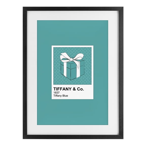 Stupell Industries Classic Blue Jewelry Box Black Framed Print Under Glass, design by Martina Pavlova