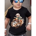 thumbnail image 1 of Motocross Print Boys' Short Sleeve T-Shirt - Casual Fashion Crew Neck Top for Children, 100% Cotton, Regular Fit, Spring/Summer/Fall, Sizes for 12 and Under, 1 of 5