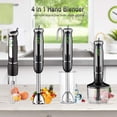 thumbnail image 2 of Immersion Hand Blender,4-in-1 Food Stick Mixer,500 Watt,8-Speed,with 860 ml Food Processor Chopper,600 ml Beaker,Egg Whisk, 2 of 4