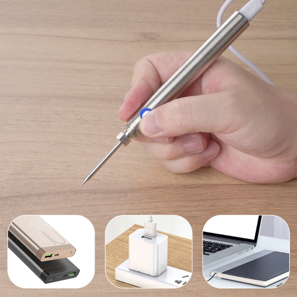 Wireless Soldering Iron Tool Set, Portable USB Rechargeable Welding Pen ,Home Welding Solder Repair Pen Electric Heating Tools ,Portable