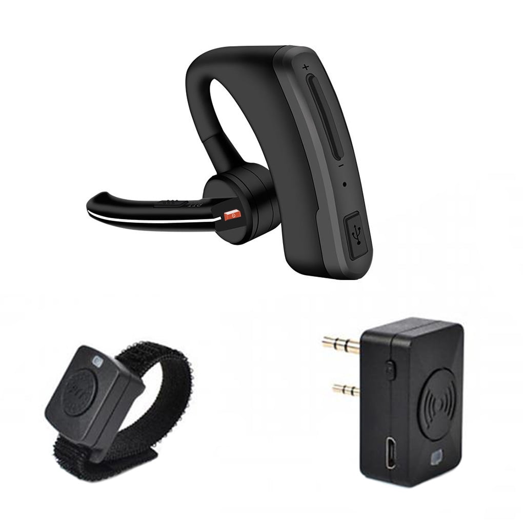 Walkie Talkie Wireless Headset Bluetooth Two Way Radio Headphone Earpiece Replacement for Baofeng UV5R Walmart.com
