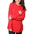 thumbnail image 2 of Women's Pressbox Crimson Oklahoma Sooners The Big Shirt Oversized Long Sleeve T-Shirt, 2 of 2
