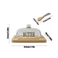 thumbnail image 3 of FHBVT Glass Box Cake Dessert Storage Box Cheese Butter Display Tray Wooden Base Elegant Serving Container Home Kitchen Tabletop Party Buffet Holiday Storage Essential Multipurpose Tray, 3 of 6