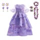 thumbnail image 1 of Disney Mirabel Isabela Costume for Girls Princess Dress Suit Cosplay Encanto Carnival Birthday Party Wreath Clothes Bag Charm7-8T (130) Gao Jinjia LED, 1 of 2