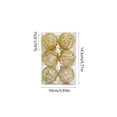 thumbnail image 3 of Hollow Iron Christmas Ornament Set - Gold Tree Decor Shatterproof Hanging Balls Fireplace Garland Accent Reusable Decorations(Gold-S), 3 of 6