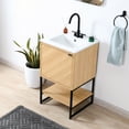 thumbnail image 6 of JONATHAN Y Juhl 20 in. W x 18 in. D x 33 in. H, Chevron-Front 2-Shelf, Bath Vanity Cabinet ONLY, Oak, VAN1012A, 6 of 7
