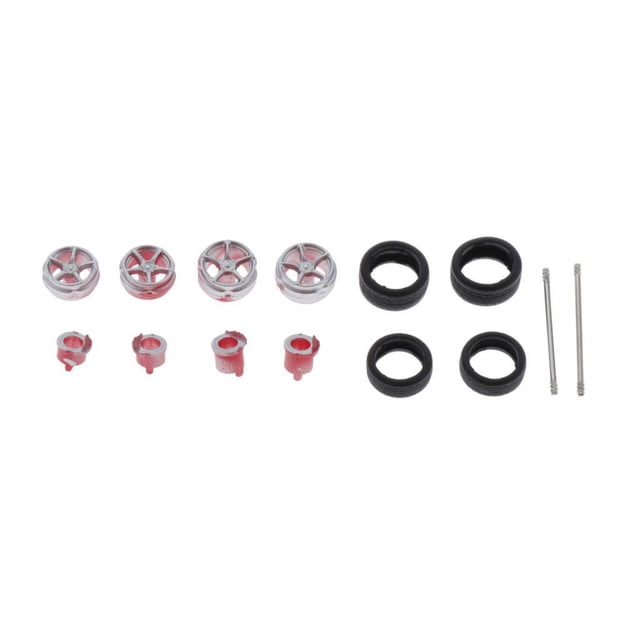 de Rueda Modificado 1/64 Neumático de Goma para , Plata -B CUTICAT 1 64 Neumático de rueda de goma para coche