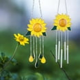 thumbnail image 4 of Sunflower Wind Chimes, Handmade Metal Music Wind Chime, Outdoor Unique Weather-Resistant Wind Chime for Home Room Patio Balcony Garden Decoration, Mom Festival Gift, Ornament Craft Gift, 4 of 5