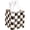 Courtly Check, variant on Boutique Square Tissue-Box Cover, Tissue Holder for Home Decor, Brown-and-White Mocha Check