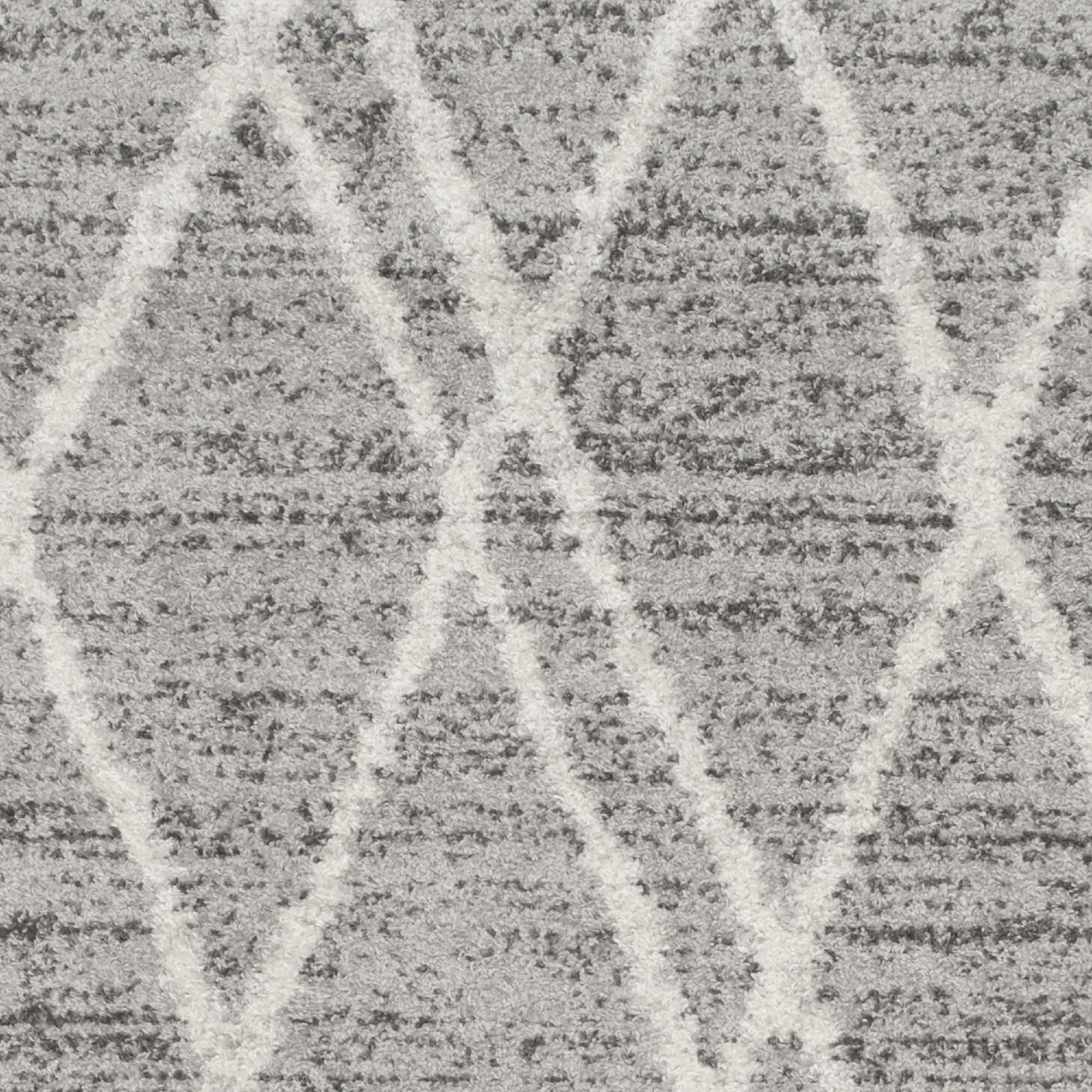 SAFAVIEH Adirondack Cody Geometric Diamonds Area Rug, Ivory/Silver, 6' x 6' Round