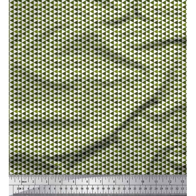 Soimoi Tissu Poly Georgette Triangle Petit Tissu Décoratif Imprimé au Mètre 52 Pouces de Large