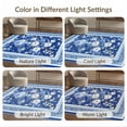 thumbnail image 7 of ODIKA 5'x7' Washable Area Rug Blue White Chinoiserie Cobalt Floral Porcelain Vase with Peony and Vine Scrolls for Dining Room, Under Table, Home Office, Non-Slip Chair-Friendly, 7 of 7