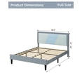 thumbnail image 6 of Yiwa Full Size Tufted Platform Bed Frame with Adjustable Height Headboard, Velvet Finish Upholstered Bed, 6 of 7