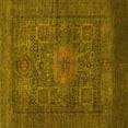 thumbnail image 1 of Ahgly Company Indoor Square Abstract Yellow Modern Area Rugs, 3' Square, 1 of 4