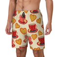 thumbnail image 2 of Haiem Cups of Tea Mens Swim Trunks with Compression Liner 2 in 1 Swimming Shorts Stretch Swimwear Quick Dry,Board Shorts-X-Large, 2 of 9
