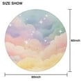thumbnail image 6 of Soft Cloud Starry Scene Round Tablecloth 60"x60",Wrinkle Wipeable Table Cloth for Kitchen Dining Room Picnic Patio Party, 6 of 6