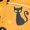 Yellow, variant on Halloween Pajamas Halloween Satin Graphic Button Short Sleeve Pajamas for Women Set