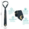 thumbnail image 6 of Gold Gothic Spiritual Tie for Men Celestial Sun & Moon Wedding Necktie, Wrinkle-Resistant Satin, 6 of 6